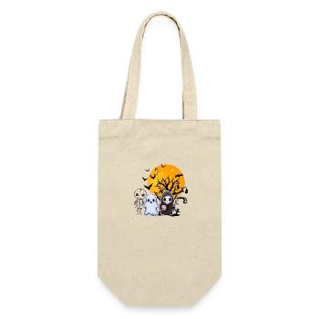 Chemise personnalisée d’Halloween, sweats à capuche, tasses, casquettes, sacs - Sac à bouteille - nature - Devant
