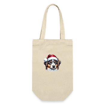 Berger australien Propriétaire de chien de Noël - Sac à bouteille - nature - Devant