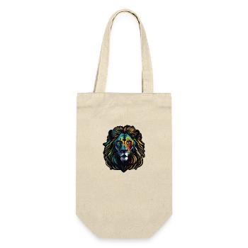 Painted Lion - Gift Bag for Bottles - nature - Front