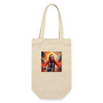 Cool Cyclist - Gift Bag for Bottles - nature - Front