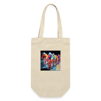Neon Cyclists - Gift Bag for Bottles - nature - Front