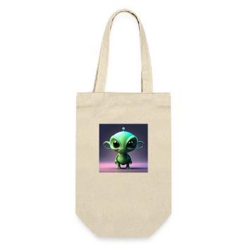 Joyeux Halloween mignon extraterrestre effrayant drôle effrayant - Sac à bouteille - nature - Devant