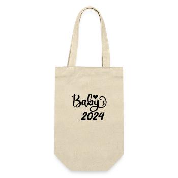 Baby 2024 - Geschenkbeutel für Flaschen - Natur - Vorne