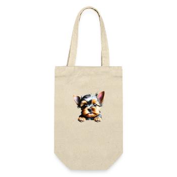 Chiot Chien Propriétaire Chien Yorkshire Terrier - Sac à bouteille - nature - Devant