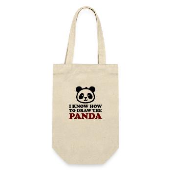 The Panda - Geschenkbeutel für Flaschen - Natur - Vorne