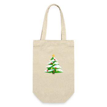 Christmas Gift, Christmas Tree, Christmas Tree - Gift Bag for Bottles - nature - Front