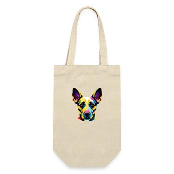 Hundebesitzer Dobermann Hundewelpe Hunde Labrador - Geschenkbeutel für Flaschen - Natur - Vorne