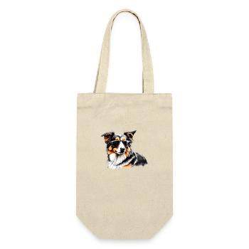 Puppy Australian Shepherd Dog Owner - Gift Bag for Bottles - nature - Front