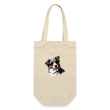 Australian Shepherd Dog Owner Sunglasses - Gift Bag for Bottles - nature - Front