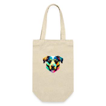 Labrador Retriever Hund Hundewelpe Hunde - Geschenkbeutel für Flaschen - Natur - Vorne