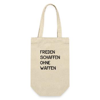 Frieden schaffen ohne Waffen - Geschenkbeutel für Flaschen - Natur - Vorne