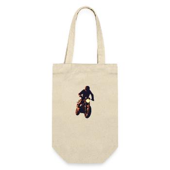 Motorcross Motorcycle Motorcyclist Motorbike Fan - Gift Bag for Bottles - nature - Front