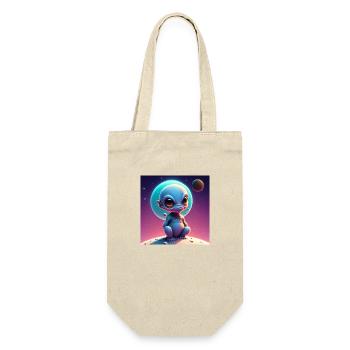 Joyeux Halloween mignon extraterrestre effrayant drôle effrayant effrayant - Sac à bouteille - nature - Devant