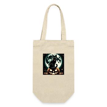 Cat and Halloween - Gift Bag for Bottles - nature - Front