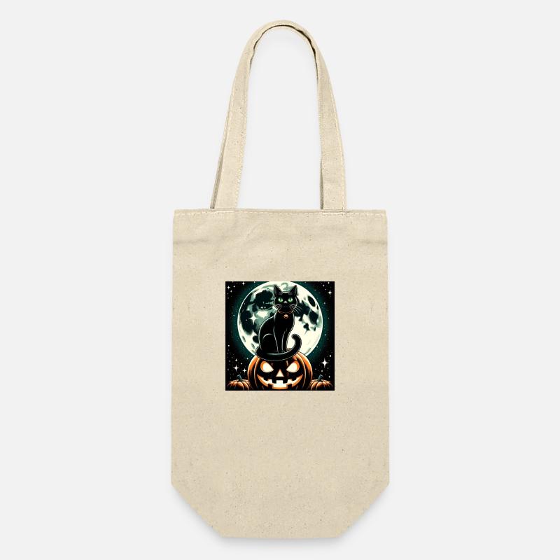 Chat et Halloween - Sac à bouteille - nature