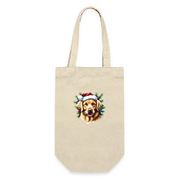 Golden Retriever Chiens de Noël Propriétaires de chiens - Sac à bouteille - nature - Devant