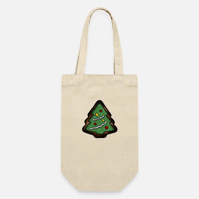 Burnt Christmas Tree Cookies - Gift Bag for Bottles - nature