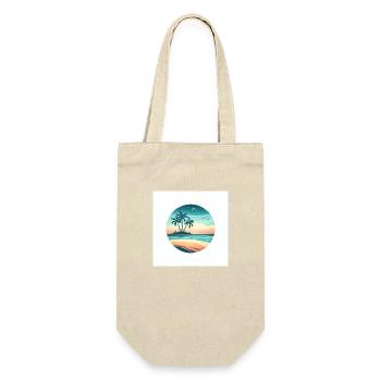 Île avec des palmiers au bord de la mer - Sac à bouteille - nature - Devant