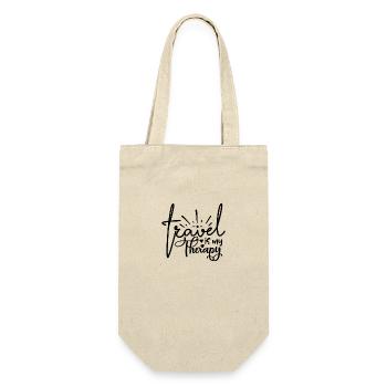 Travel is my Therapy - Gift Bag for Bottles - nature - Front