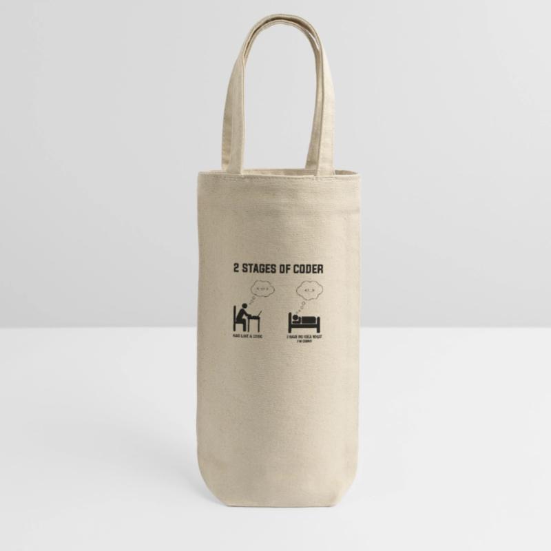 2 Stages Of Coder - Gift Idea Humor Code Coding Gift Bag for Bottles