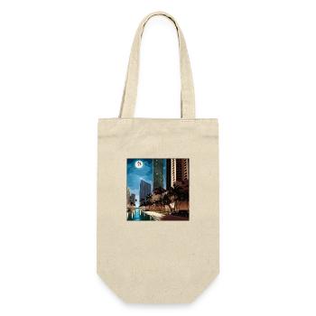 Palm trees in moonlight - Gift Bag for Bottles - nature - Front