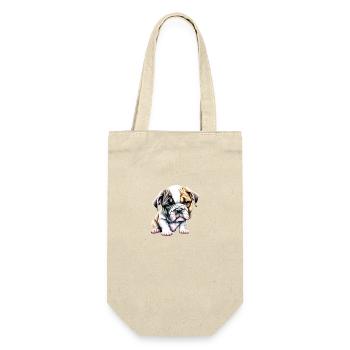 English Bulldog Dog Mastiff Dogs Dog Owner - Gift Bag for Bottles - nature - Front