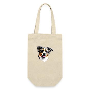 Australian Shepherd Dog Owner Dog Puppy - Gift Bag for Bottles - nature - Front