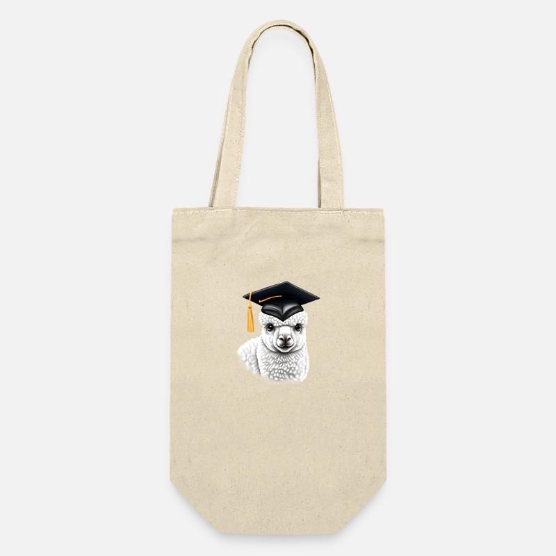 Bachelor Graduate School Leaving Certificate Alpaca Studies - Gift Bag for Bottles - nature