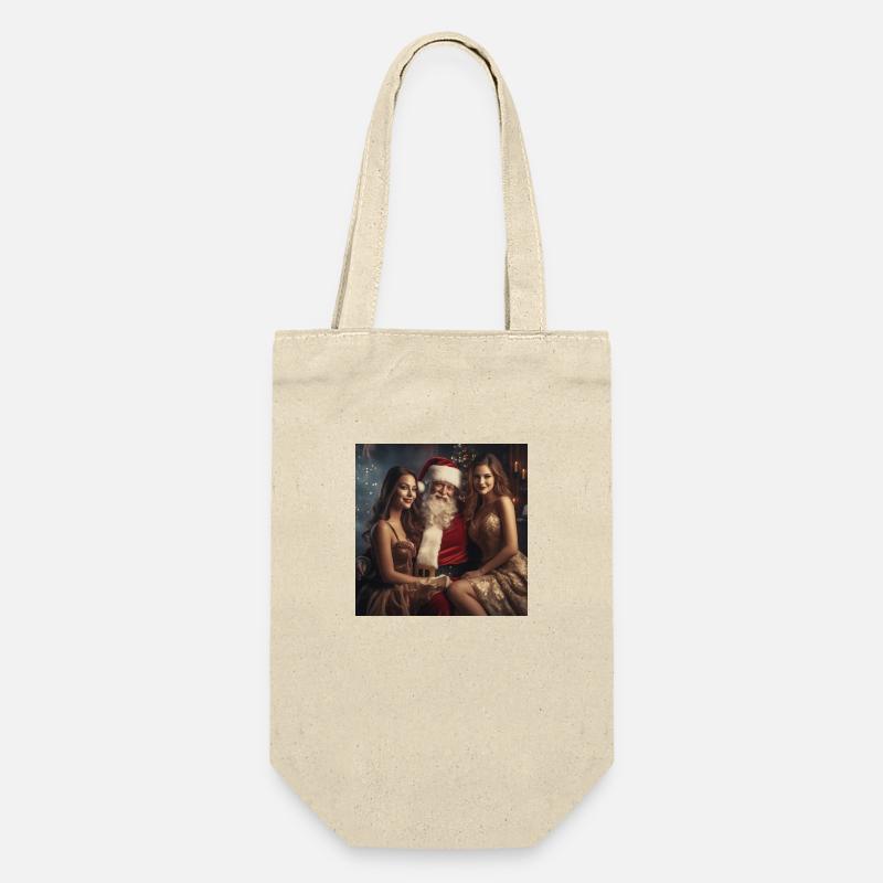 Papa de Noël - Sac à bouteille - nature