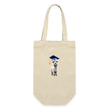 Bachelor Alpaca School Graduation Graduate - Gift Bag for Bottles - nature - Front