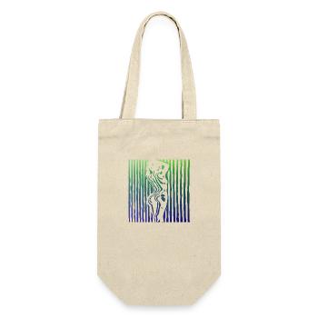 Beautiful female paint art zebra colorful woman - Gift Bag for Bottles - nature - Front