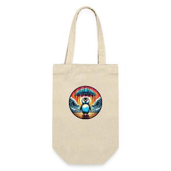 Moses penguin with umbrella divides the sea - Gift Bag for Bottles - nature - Front