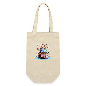 Cake Cake Baking Baker Baking Queen Baking Fairy - Gift Bag for Bottles - nature - Front