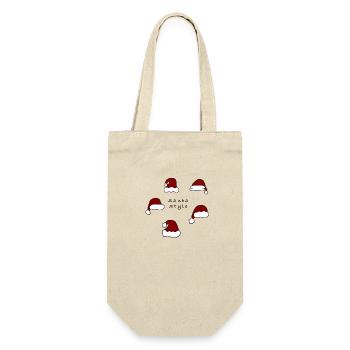 Santa style Santa hat Christmas Santa - Gift Bag for Bottles - nature - Front