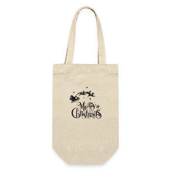 Weihnachten Weihnachtsmann Weihnachtsmann ungezogene Feiertage Winter - Geschenkbeutel für Flaschen - Natur - Vorne