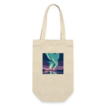 Northern lights in the starry sky - Gift Bag for Bottles - nature - Front