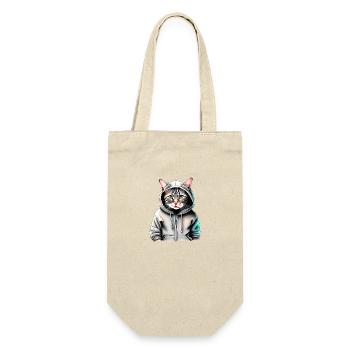 Hauskatze Katze Haustier Katzenbesitzer Kätzchen - Geschenkbeutel für Flaschen - Natur - Vorne