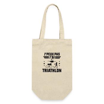 J'Peux Pas J'ai Triathlon Cadeau triathlète - Sac à bouteille - nature - Devant