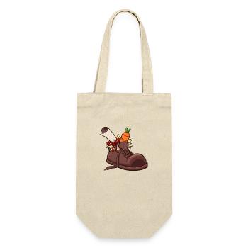Schuh-Einstellung - Geschenkbeutel für Flaschen - Natur - Vorne