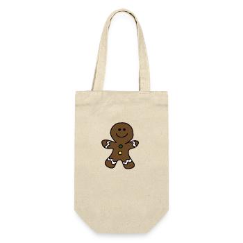 Gingerbread Baking Christmas Yummy Gingerbread - Gift Bag for Bottles - nature - Front