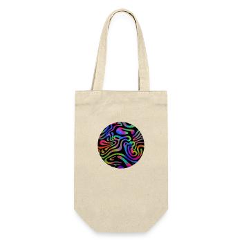 Acid Wave Ästhetische Farben - Geschenkbeutel für Flaschen - Natur - Vorne