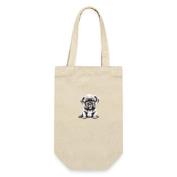 French Bulldog Dog Owner - Gift Bag for Bottles - nature - Front