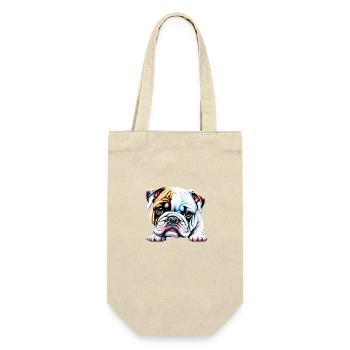 Dogs English Bulldog Dog Mastiff Dog Owner - Gift Bag for Bottles - nature - Front
