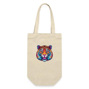 tiger 2 - Geschenkbeutel für Flaschen - Natur - Vorne