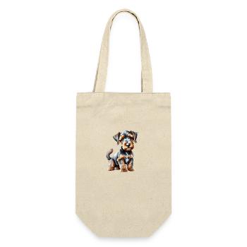 Yorkshire Terrier Puppy Dog Dog Owner - Gift Bag for Bottles - nature - Front