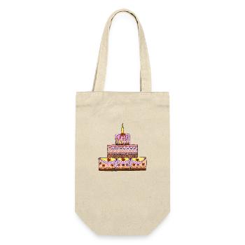 Cake - Gift Bag for Bottles - nature - Front