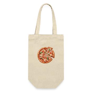 Pizza / Fast Food / Italian / Margherita - Gift Bag for Bottles - nature - Front