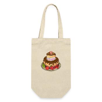 Cake - Gift Bag for Bottles - nature - Front