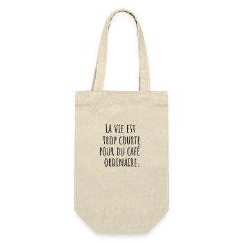 La vie est trop courte pour du café ordinaire - Sac à bouteille - nature - Devant