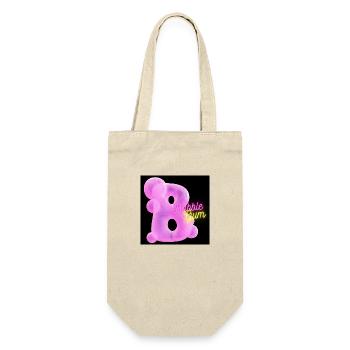 Bubble Gum Pink - Geschenkbeutel für Flaschen - Natur - Vorne